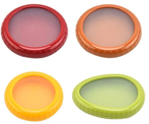 4 Piezas Silicone Fruit Storage Box, Aguacate Para Alimentos Frescos, Protector de Cebolla y Limón, Reusable Fruit Vegetable Containers, Para Cebollas, Tomates, Limones, Aguacates, Verduras