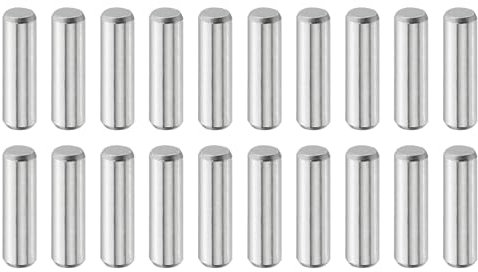 QUARKZMAN 20 Pz 5 mm x 18 mm perni di legno, perni cilindrici in acciaio inossidabile 316L supporto mensola perno perno asta fissaggio elementi mensola perni in metallo tono argento