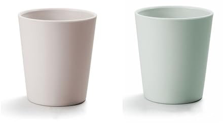 RabyLeo Mundspülbecher Haushalt Zahnbürstenbecher 2-teiliges Set Zahnbürstenbecher Waschbecher Zahnbecher (Grün & Pink)