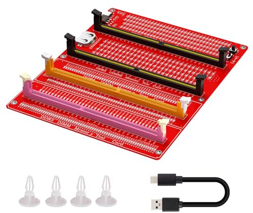 Gissroys DDR3 DDR4 DDR5 RDIMM/UDIMM Speichermodul-Tester mit LED-Anzeigen für Computeranschluss und Adapter