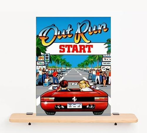 Out Run 80s Classic Arcade Computer Game Novelty Retro Vintage Wall tin Plaque 20x15cm - Games Room Ideal for Pub shed Bar Office Man Cave Home Bedroom Dining Room Kitchen