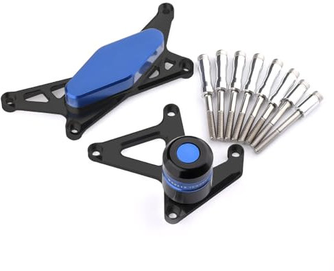 Modeer Motorrad Sturzpads Kompatibel mit GSX8R GSX 8R 2024 2025 CNC Antikollision Rahmen Slider Sturzschutz Crashpads gsx-8r gsx8r zubehör (schwarz/blau)