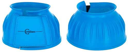 Covalliero Hufglocken aus Gummi | Größe XXFull, 1 Paar, blau, weiches Gummimaterial, Springglocken mit Klettverschluss zum Schutz der Pferdehufe