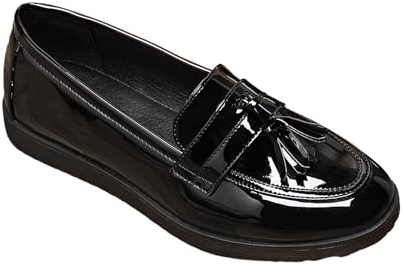 IVACHY Women’s Loafers Flats – Comfortable Slip-On Dress Shoes with Tassel, Bow, or Lace – Shiny & Matte Options