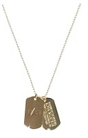 Alpha Industries Dog Tag Necklace, Gold, One Size