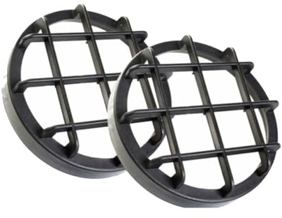 DINGZEN Protezione Copertura Faro Griglia Coprifari Da Lavoro 4 Pollici, Protezione In Rete Per Fari, Paralume Nero Per Motocicletta, 27 W, 48