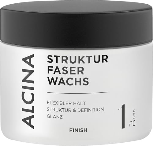 ALCINA Struktur Faser Wachs | 1 x 50 ml | Haarwachs für kurzes Haar | Natürlicher Halt & cooler Glanz | Geheimtipp gegen abstehende Haare | Perfekte Struktur & Flexibilität | Leicht auszuwaschen