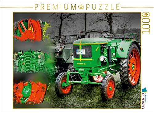 CALVENDO Puzzle Oldtimer Traktor Deutz 1000 Teile Puzzle quer | 1000 Teile Lege-Größe 64 x 48 cm Foto-Puzzle für glückliche Stunden