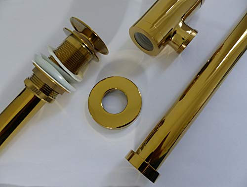 Nero Ablaufgarnitur Ablauf Siphon GOLD für Aufsatz Waschbecken Abfluss