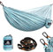 NATUREFUN Ultraleichte Reise Camping Hängematte | 300 kg Tragkraft (275 x140 cm),Atmungsaktiv,Schnelltrocknendes Hängematten |2 x Premium Karabiner,2 x Schlingen Inbegriffen | Draußen Drinnen Garten