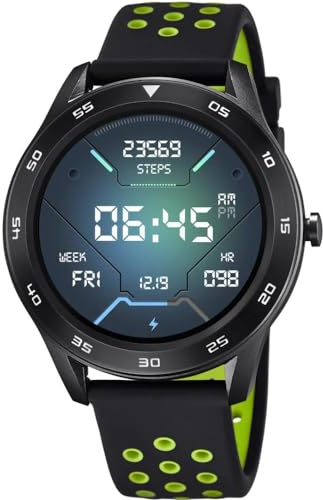 LOTUS Montre pour Homme 50013/1 Smartwatch Boîtier en Alliage Noir Bracelet en Plastique Noir