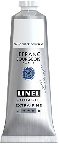 Lefranc Bourgeois Linel Gouache Extra-Fine Tube 60ml Blanc Super Couvrant Série 1