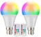 Colour Changing Light Bulb, [2 Pack] B22 10W LED RGBW Colour Bulbs with Remote Control, 12 Dimmable Colours, 2 Dynamic Modes & Timer Settings, Colour Light Bulbs for Home, Decoration, Party, Bar, KTV