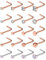 Longbeauty 20 Gauge Nasenringe für Frauen 20 Pcs CZ Nasenpiercing Schmuck L Form Nase Studs Nostril Piercing Ohrstecker mit Zirconia Edelstahl Nasenstecker, Rosegold