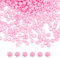 sourcing map 6000Pcs Small Glass Beads 8/0 3mm Loose Tiny Round Small Beads for Bracelet Earring Rings Jewelry Making, Light Pink