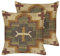 Beliani Kelim Dekokissen 2er Set Jute/Wolle beige/bunt 45x45 cm orientalisch Pulicat