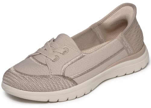 Skechers Womens Slip-ins: On-The-go Flex - Top Notch, Taupe, 7 Wide