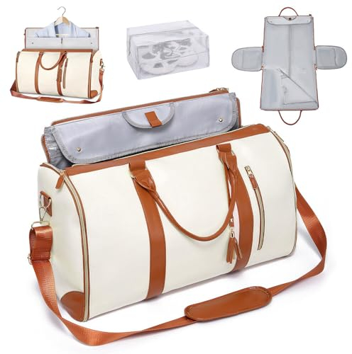 36-55L Borsone Da Viaggio Pieghevole, Grande Capacità Duffel Bag Travel Leggero Impermeabile, Borsone Palestra Borsa Sportiva Weekend, Borsa Da Viaggio e Borsa Porta Abiti Da Viaggio 2 In1 Uomo Donna
