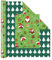 WERNNSAI Weihnachts Geschenkpapierrolle mit Gnomen – 1 Rolle 43 cm x 10 m dekoratives Geschenkpapier für Neujahr Weihnachtsfeier Geburtstag mit Weihnachtsmann, Weihnachtscartoon und kleinen Bäumen