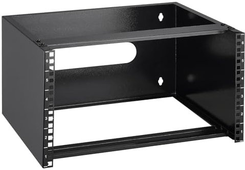 VEVOR 6U Wall Mount Network Rack, 14 in/355.6 mm Depth, 50 lbs/22.68 kg Max Weight Capacity Wall Mount Server Rack with Cage Nuts, 19/482.6 mm for Shallow Server IT Equipment and Network Switches