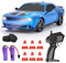 BuzzoXerex Drift Auto Ferngesteuert, Mini Drift Car, 1:24 4WD Mini RC Auto mit LED-Leuchten,18 km/h, RC Ferngesteuertes Spielzeugauto für Erwachsene und Kinder ab 6 Jahre älter (Blau)