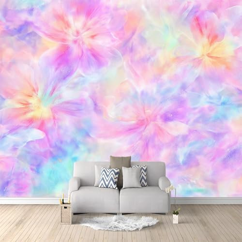 Art Fototapete Batik-Glitzer Vlies Tapeten 200 x 140 cm Wandtapete Wohnzimmer Schlafzimmer Lila Geeignet für Kinderzimmer Schlafzimmer, Concealer TV-Hintergrundwand