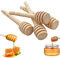 EVDZNA Lot de 50 cuillères à miel en bois - Mini cuillère à miel de 10 cm - Mélangeur à miel en bois - Mélangeur à miel avec fente - Pour collecter et distribuer le miel, confiture, sirop, fête