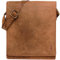 Leabags Bolso Bandolera para Hombres y Mujeres | Bolso de Piel Auténtica para Portátil hasta 13 Pulgadas | Bolsa de Mensajero con Correa | Bolso de Hombro | Bolsa de Trabajo | Marrón Claro Natural