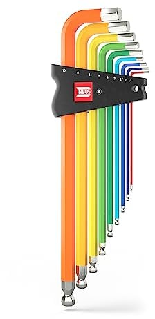 INBUS® 70273 Winkelschraubendreher Set 9tlg, 1.5–10mm, mit ColorGrip bunt & Kugelkopf — Made in Germany