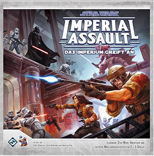 Asmodee, Star Wars: Imperial Assault, Grundspiel, Expertenspiel, Deutsch | Strategisches Miniaturen-Abenteuer im Star Wars Universum für 1-5 Spieler, 60-120 Minuten, Brettspiel ab 14 Jahren
