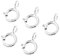 Hellery 5er Pack 925 Sterling Silber Federring Verschluss Haken 5mm Runde Erkenntnisse Perlen Schmuck Bastelbedarf - Silber