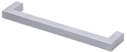 Gedotec Stangengriff Küche Möbelgriff Schrank-Tür Türgriff eckig - TYDA | Schubladen-Griff Edelstahl matt gebürstet | 490 x 10 x 480 mm | Profil 10 x 10 mm | 1 Stück - Schrankgriff Möbel zum Schrauben