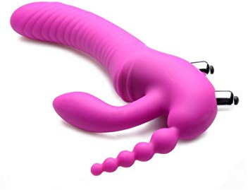 Regal Rider Vibrating Silicone Strapless Strap On Triple G Dildo