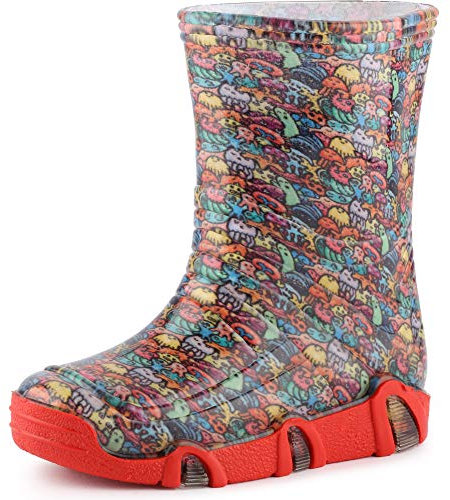 Ladeheid Kinder Mädchen Jungen Gummistiefel SwkBW 201 (Glückliche Kreaturen, 23/24 EU)