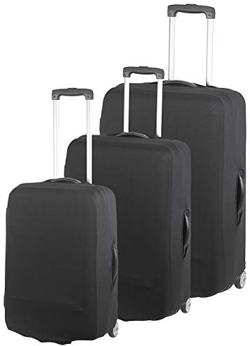 Xcase Kofferüberzug: 3er-Set Elastische Schutzhüllen für Koffer mit 53-66 cm Höhe (Koffer Überzieher, Schutze, Wasserdichte Taschen)