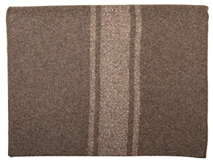 Farm Blue Wolldecke im Militärstil, dick und leicht, Armee-Camping-Decken, Überlebensdecke, Auto, Wandern (OD/Khaki Streifen)