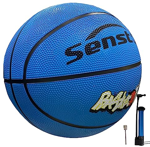 Senston Basketball Kinder Größe 5 Anfänger Outdoor Training Basketbälle mit Ball Pumpe