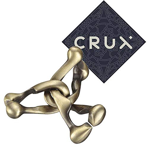 Hanayama Cast Trinity Puzzle – Level 6 von 6 – Schwierigkeitsgrad Grandmaster – inkl. Crux Aufkleber