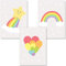 PREMYO Bilder Kinderzimmer Deko Mädchen Jungen - Regenbogen Poster Set Babyzimmer - Wandbilder Schlafzimmer Unisex A4