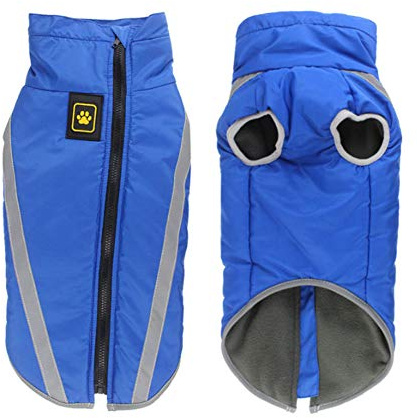 FEimaX Hundemantel Wasserdicht Warm Winter Hundejacke mit Fleecefutter | Reflektierende Winddichte Wintermantel für Kleine Mittelgroße Große Hunde, Verstellbare Hundeweste mit Reißverschluss XL–6XL