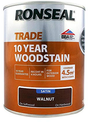 Ronseal Trade 10yr Woodstain - Walnut - 750ml