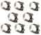 304 Stainless Steel Pack of 8 pcs Hose clamp Worm Gear Clip Pipe clamp Size Range 26-28mm