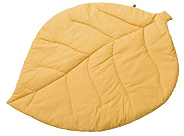 Nordville Baumwolle Matte Blatt für Babys Kinder - erste Schritte der Kleinen - zum Spielen Liegen Krabbeln Lesen auf dem Boden - Weicher komfortabler dekorativer Teppich (Gelb)