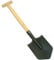 Spaten Camping Feldspaten Pionierspaten Spitzspaten aus Stahl 57cm Stiel Holz