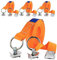 Safetytex Klemmschlossgurt 250kg mit Singlefitting - Spanngurt 5m x 25mm für Airlineschiene - Ratschengurt Zurrschiene - Zurrgurt 2-teilig - Sicherer Transport (4 Stück)