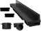 Schlitzrinne Set | 2 m | Typ 20 (Höhe 108 mm) | schwarz (Entwässerungsrinnen)
