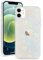L-FADNUT for iPhone 12/12 Pro - Crystal Clear Cute Holographic Heart Pattern, Transparent Fashion Glitter Silicone Shockproof Protective Case