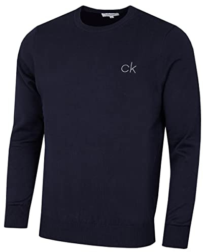 Calvin Klein Mens Round Neck Sweater - Navy - S