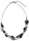 Bulinlin Damen Silber Perlenkette mit Kristall Statement Mehrreihige Boho Choker Halskette Modeschmuck Geburtstagsgeschenke für Frauen (13-Black)