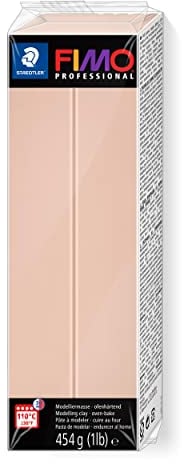 STAEDTLER 8041-432 FIMO Professional Oven-Hardening Polymer Modelling Clay - Rose (1 x 454g Block)
